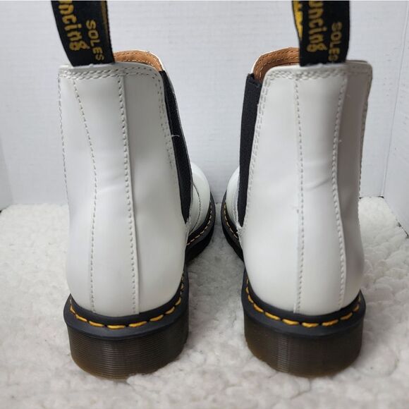 Dr. Martens 2976 YS Chelsea Boots White Smooth Leather Men’s Size 9 main image 6